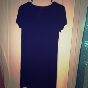 Black knee length dress with flair arm thingy
